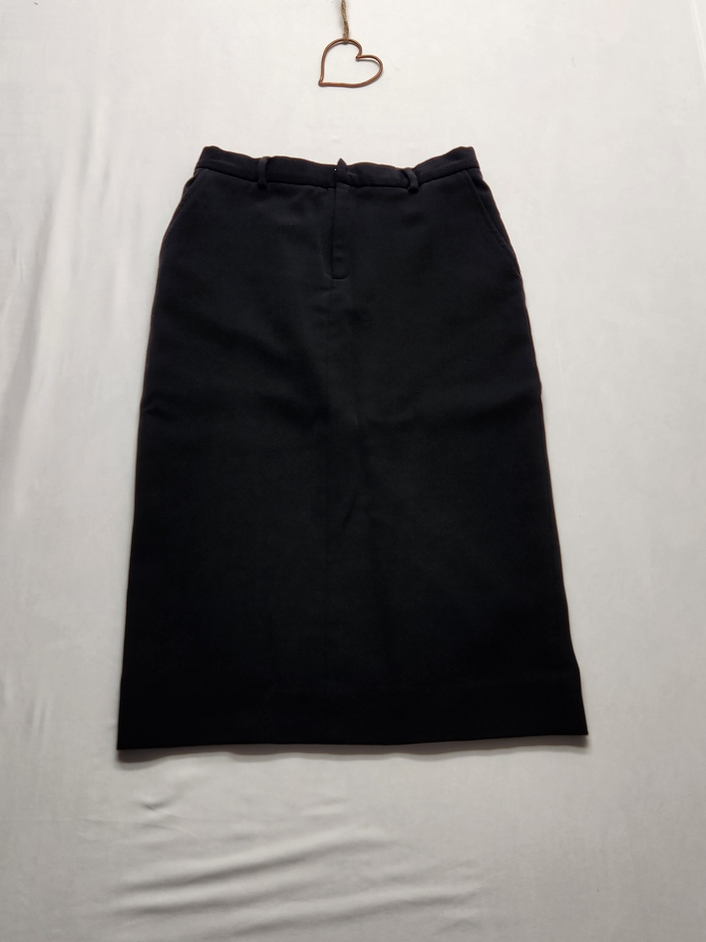 ⭐️Vintage Ralph Lauren Black Wool Pencil Skirt 95% Wool Purple Label  Size 8